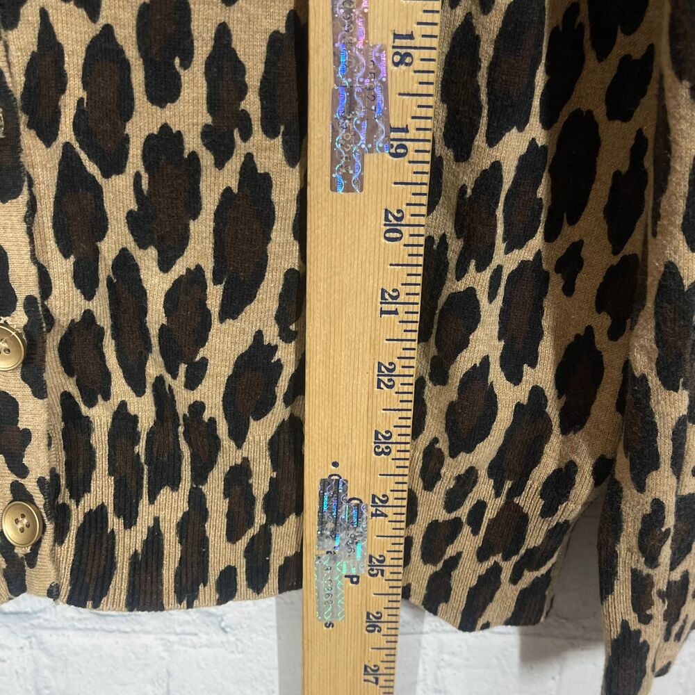 Jones New York Leopard Print Cardigan XL Casual Work Sweater Layering Chic - Picture 10 of 12